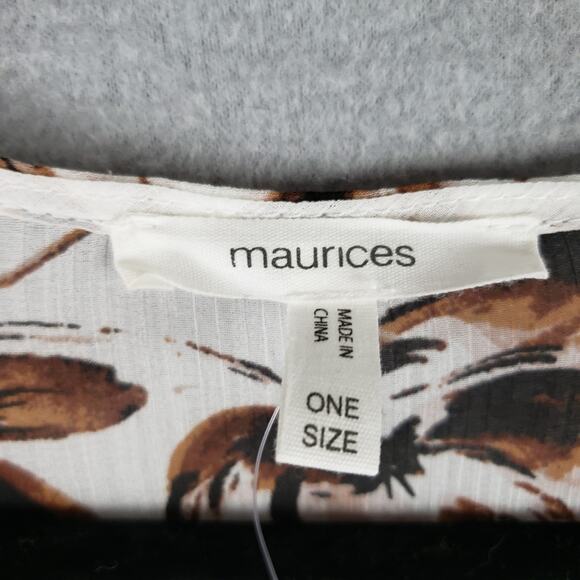 Maurices One Size Open Front Kimono Shawl Top Cream Floral Layering Parisian NWT - Picture 2 of 6